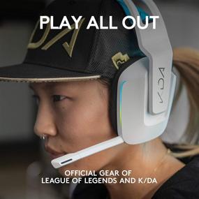 img 3 attached to 💫 Logitech G733 K/DA Lightspeed Gaming Headset: RGB Lightsync, Suspension Headband, Blue VO!CE Mic, and PRO-G Audio - Official League of Legends KDA Gear
