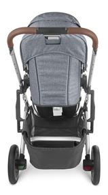 img 2 attached to Коляска UPPAbaby Cruz V2 - Gregory: Стильный дизайн голубого меланжа с серебряными и седельными кожаными деталями.