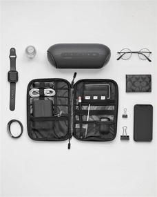 img 3 attached to 👜 BAGSMART Electronic Organizer: Travel in Style with Universal Cable Organizer for Electronics Accessories - Grey"