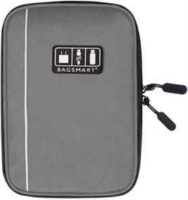 img 4 attached to 👜 BAGSMART Electronic Organizer: Travel in Style with Universal Cable Organizer for Electronics Accessories - Grey"