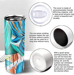 img 1 attached to Premium AiHeart12oz Sublimation Blanks: Stylish Skinny Stainless Steel Tumblers for DIY Gifts - White 4PACK