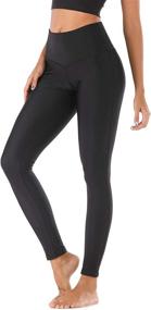 img 4 attached to 👖 MAXE Women's Athletic High Waisted Legging Swim Pants - Sun Protection, Tummy Control, UPF 50+