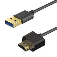 usb to hdmi converter cable, fenoero hdmi usb cord adapter usb 2.0 male to hdmi male charging cable adapter, 1m / 3.3ft logo