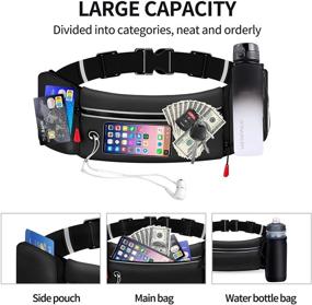 img 2 attached to 🏃 Yooumoga Hydration Running Belt: Adjustable Waist Pouch with Water Bottle Holder for Women and Men - Ideal for Running, Jogging, Walking and Hydration on-the-go