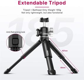 img 1 attached to ULANZI Mini Camera Tripod with 360° Ball Head &amp; Cold Shoe, Portable Extendable Tabletop Selfie Stick Stand Grip for Camera, iPhone 11, Canon G7X Mark III, Sony ZV-1, RX100 VII, A6600 - Ideal for Vlogging