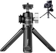ulanzi mini camera tripod with 360° ball head &amp; cold shoe, portable extendable tabletop selfie stick stand grip for camera, iphone 11, canon g7x mark iii, sony zv-1, rx100 vii, a6600 - ideal for vlogging logo