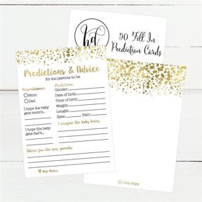 img 2 attached to 🎉 Golden Polka Dot Baby Shower Advice and Prediction Cards: A Memorable Game for New Parents and Fun Party Favors