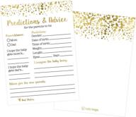 🎉 golden polka dot baby shower advice and prediction cards: a memorable game for new parents and fun party favors logo