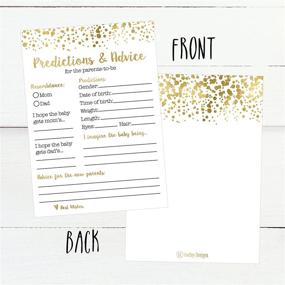 img 3 attached to 🎉 Golden Polka Dot Baby Shower Advice and Prediction Cards: A Memorable Game for New Parents and Fun Party Favors