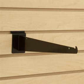 img 1 attached to 🔪 Sleek and Functional Black Slatwall Knife Shelf Bracket: Organize with Style!