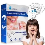 🛏️ pack of 6 moldable sleep bite guards for kids and women with small mouths - mouth guards for teeth grinding, clenching, bruxism, whitening trays logo