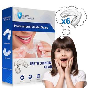 img 4 attached to 🛏️ Pack of 6 Moldable Sleep Bite Guards for Kids and Women with Small Mouths - Mouth Guards for Teeth Grinding, Clenching, Bruxism, Whitening Trays