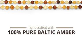 img 1 attached to Meraki Baltic Amber Necklace: Raw Unpolished Baroque Certified Genuine Baltic Amber Pendant in Cognac/Honey/Lemon Color