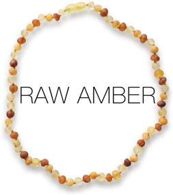 img 4 attached to Meraki Baltic Amber Necklace: Raw Unpolished Baroque Certified Genuine Baltic Amber Pendant in Cognac/Honey/Lemon Color