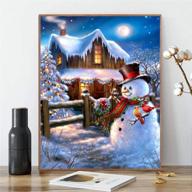 acengxi christmas numbers snowman painting logo