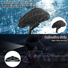 img 1 attached to 🔥 Premium Comfort Bike Seat Cushion: Ultra-Soft Silicone Padded Bicycle Seat Cover, Non-Slip & Breathable Saddle Cushion with Reflective Strip and Waterproof Protection Cover