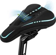 🔥 premium comfort bike seat cushion: ultra-soft silicone padded bicycle seat cover, non-slip & breathable saddle cushion with reflective strip and waterproof protection cover логотип