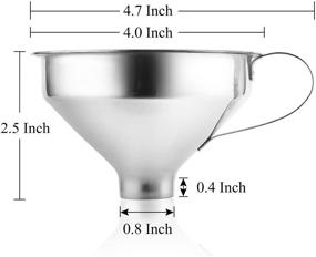 img 3 attached to Aozita Stainless Steel Spice Funnel with 🧴 Handle: A Professional Grade Kitchen Tool for Spice Jars