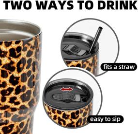 img 1 attached to Leopard Stainless Insulated Tumbler by Zibtes: Improved SEO-friendly Product Name