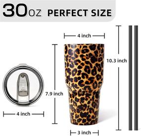 img 3 attached to Leopard Stainless Insulated Tumbler by Zibtes: Improved SEO-friendly Product Name