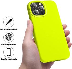 img 2 attached to 📱 OTOFLY iPhone 13 Pro Case: Slim & Shockproof Fluorescent Yellow Cover with Microfiber Lining - 6.1 inch