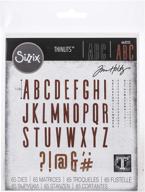 sizzix thinlits die set: alphanumeric classic upper case by tim holtz - 65 pack, multicolor - product review and details logo