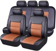 car pass: 11pcs luxurious pu leather automotive universal seat covers set - universal fit with advanced safety features logo