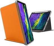 🍊 tomtoc vertical ipad pro 11 2020 &amp; 2018 case with pencil holder - protective cover, supports wireless charging for apple pencil, magnetic kickstand for adjustable viewing, auto-awake/sleep (orange) logo