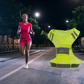 img 2 attached to 🏃 The Rocky Peak Reflective Running Vest with Pocket - Top-Rated Safety Gear, Ideal for Men & Women, Suitable for Biking, Cycling, Walking (Small-Large)