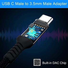 img 2 attached to 🔌 USB C Aux Cable 4FT with Type C 3.5mm Jack Adapter - High-Quality Audio Cord for Car Stereo, Headphone, Samsung Galaxy S20 S21 Ultra, Note 10 20 FE 5G, M1 iPad Pro 11 12.9 5th Gen, Air 4 4th Gen - Buy Now!