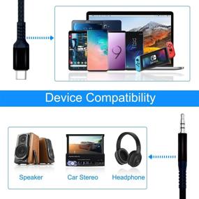 img 1 attached to 🔌 USB C Aux Cable 4FT with Type C 3.5mm Jack Adapter - High-Quality Audio Cord for Car Stereo, Headphone, Samsung Galaxy S20 S21 Ultra, Note 10 20 FE 5G, M1 iPad Pro 11 12.9 5th Gen, Air 4 4th Gen - Buy Now!