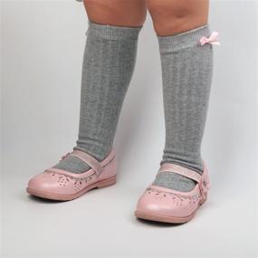 img 3 attached to Soxbang Little Girls' 6 Pairs Cotton 🧦 Tube Socks Knee High Stockings: Stylish and Comfy!