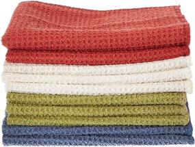 img 1 attached to 🧽 Set of 10 Eurow Microfiber Waffle Weave Dish Cloths: Fast Drying & Highly Absorbent