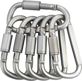 img 4 attached to 🏕️ CFIKTE Outdoor Carabiner Buckle Set - 6 Pack D-Shaped Aluminum Screw Locking Clips for Camping, Hiking, Fishing, and Outdoor Activities