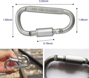 img 3 attached to 🏕️ CFIKTE Outdoor Carabiner Buckle Set - 6 Pack D-Shaped Aluminum Screw Locking Clips for Camping, Hiking, Fishing, and Outdoor Activities