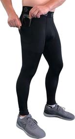 img 4 attached to Sport Compression Workout Shorts Pockets