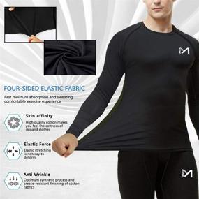 img 1 attached to Medium Men's Compression Sleeve Underwear for Active Fitness Clothing
