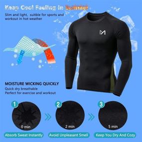 img 3 attached to Medium Men's Compression Sleeve Underwear for Active Fitness Clothing