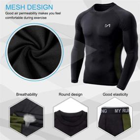 img 2 attached to Medium Men's Compression Sleeve Underwear for Active Fitness Clothing