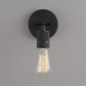 img 1 attached to Set of Two Simple Industrial Wall Sconces in Matte Black - Phansthy Single Sconce Light