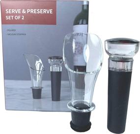 img 1 attached to 🍷 WUCUMS Wine Vacuum Stopper and Aerator Pourer Set: For Efficacious Wine Preservation and Enhanced Aeration in Stylish Black