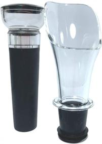 img 4 attached to 🍷 WUCUMS Wine Vacuum Stopper and Aerator Pourer Set: For Efficacious Wine Preservation and Enhanced Aeration in Stylish Black