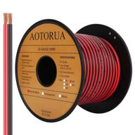 autorua 100ft 16/2 gauge red black cable for led strips - 16awg 2 conductor 2 color flexible parallel zip wire - extension cord for 12v/24v dc led ribbon lamp tape lighting logo