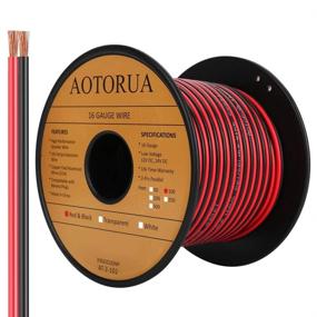 img 4 attached to AUTORUA 100FT 16/2 Gauge Red Black Cable for LED Strips - 16AWG 2 Conductor 2 Color Flexible Parallel Zip Wire - Extension Cord for 12V/24V DC LED Ribbon Lamp Tape Lighting