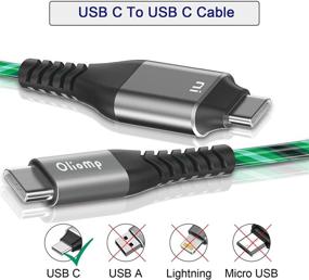 img 3 attached to 🔌 Oliomp USB C to USB C Fast Charging Cable 6ft 60W 3A - Green, Compatible with Samsung Galaxy, MacBook, iPad, LG, Pixel