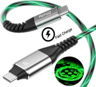 🔌 oliomp usb c to usb c fast charging cable 6ft 60w 3a - green, compatible with samsung galaxy, macbook, ipad, lg, pixel logo