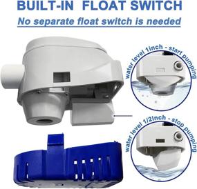 img 2 attached to 🚤 UYGALAXY Boat Bilge Pump: 1100GPH 12V 12ft Head with Float Switch - Automatic, Submersible Water Pump with Hose Clamps