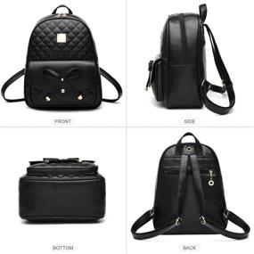 img 3 attached to IHAYNER Bowknot Fashion Backpack Leather Women's Handbags & Wallets