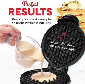 img 2 attached to 🍳 Dash Express 8” Aqua Waffle Maker: Versatile Breakfast, Lunch, or Snack Cooking, Easy Clean Dual Non-Stick Surfaces