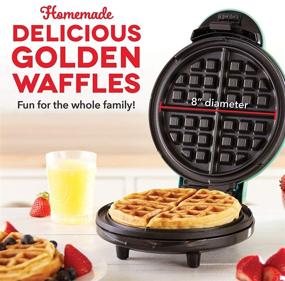 img 3 attached to 🍳 Dash Express 8” Aqua Waffle Maker: Versatile Breakfast, Lunch, or Snack Cooking, Easy Clean Dual Non-Stick Surfaces